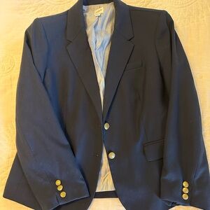 J. Crew Blue and Gold Sport Coat with Classic Design